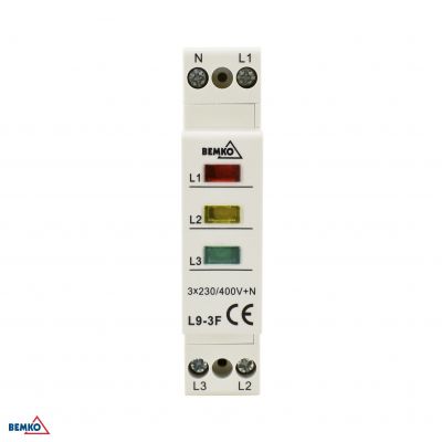 KONTROLKA L9- 3-FAZOWA SYGNALIZACYJNA A15-L9-3F BEMKO (A15-L9-3F)